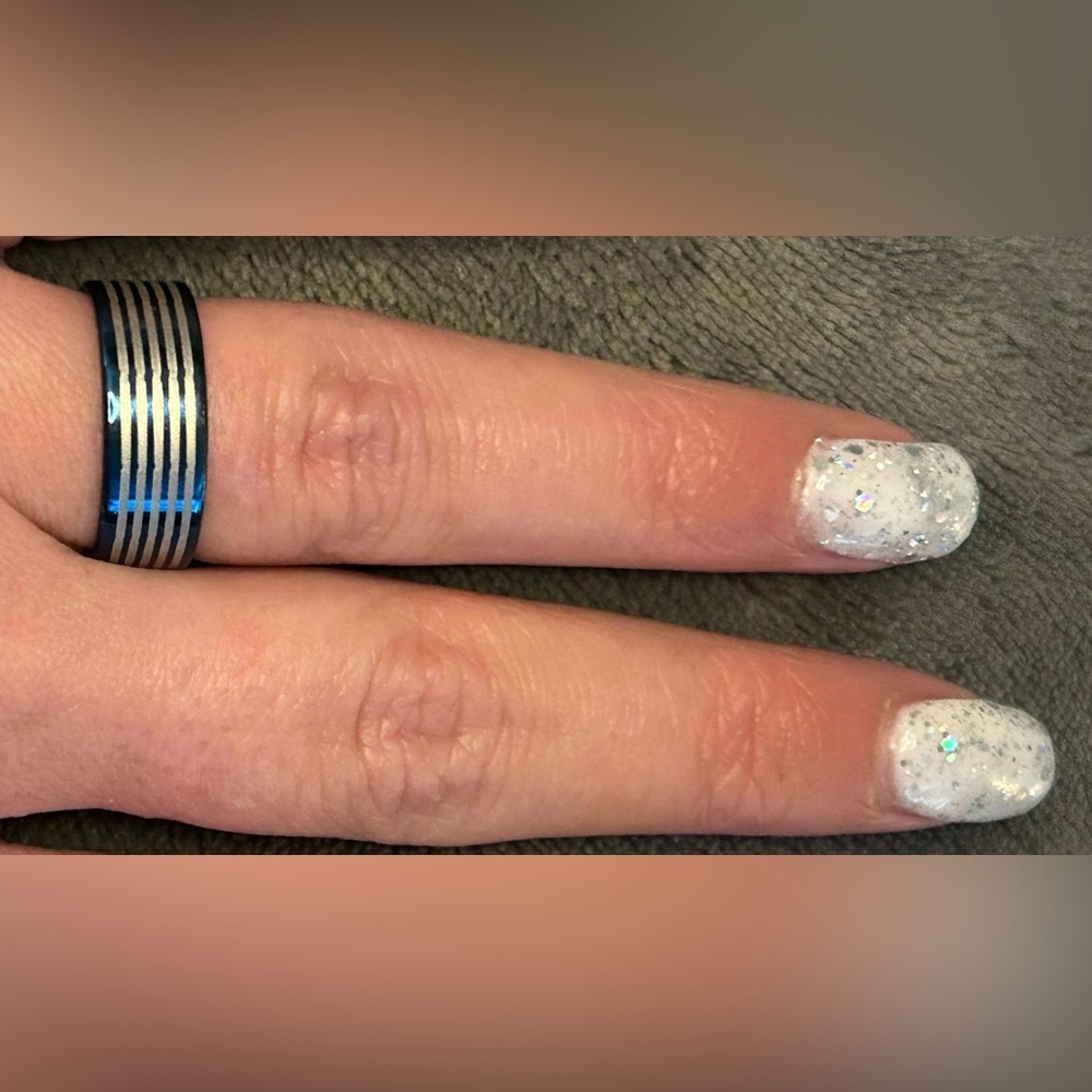 BN Stainless Steel Blue/Silver Ring
Size 18